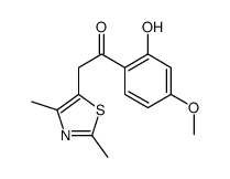 2-(2,4-dimethyl-1,3-thiazol-5-yl)-1-(2-hydroxy-4-methoxyphenyl)ethanone结构式