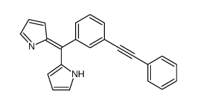 2-[[3-(2-phenylethynyl)phenyl]-(1H-pyrrol-2-yl)methylidene]pyrrole结构式