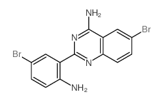 2-(2-amino-5-bromo-phenyl)-6-bromo-quinazolin-4-amine结构式