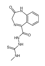 2-oxo-2,3-dihydro-1H-benzo[e][1,4]diazepine-5-carboxylic acid N'-(methyl-thiocarbamoyl)-hydrazide结构式