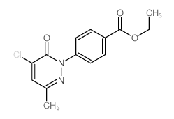 Ethyl 4-(5-chloro-3-methyl-6-oxo-1(6H)-pyridazinyl)benzoate结构式