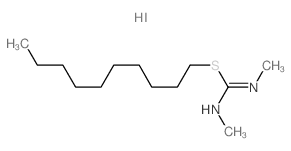 Carbamimidothioic acid, N,N-dimethyl-, decyl ester, monohydriodide (9CI) Structure