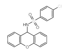4-chloro-N-(9H-xanthen-9-yl)benzenesulfonamide结构式