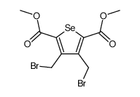 3,4-bis-bromomethyl-selenophene-2,5-dicarboxylic acid dimethyl ester结构式