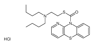 S-[2-(dibutylamino)ethyl] pyrido[3,2-b][1,4]benzothiazine-10-carbothioate,hydrochloride Structure