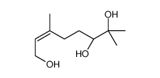 (2E,6S)-3,7-dimethyloct-2-ene-1,6,7-triol结构式