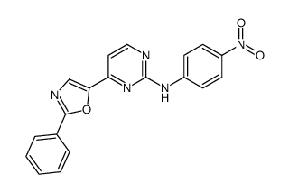 N-(4-nitrophenyl)-4-(2-phenyl-1,3-oxazol-5-yl)pyrimidin-2-amine结构式