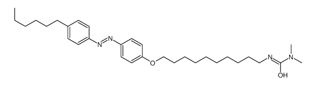 3-[10-[4-[(4-hexylphenyl)diazenyl]phenoxy]decyl]-1,1-dimethylurea结构式