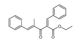 2-benzylidene-4-methyl-3-oxo-5-phenyl-pent-4-enoic acid ethyl ester Structure