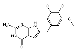 2-amino-4-oxo-6-(3,4,5-trimethoxybenzyl)-3,7-dihydropyrrolo[2,3-d]pyrimidine结构式