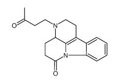 6H-Indolo(3,2,1-de)(1,5)naphthyridin-6-one,1,2,3,3a,4,5-hexahydro-3-(3-oxobutyl)结构式