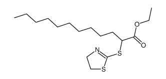 2-(4,5-dihydro-thiazol-2-ylsulfanyl)-dodecanoic acid ethyl ester Structure