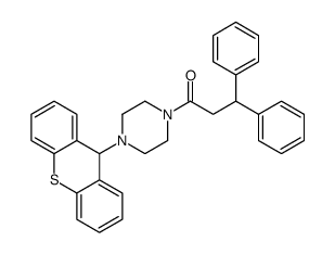 3,3-diphenyl-1-[4-(9H-thioxanthen-9-yl)piperazin-1-yl]propan-1-one Structure