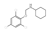 N-[(2,4,6-trichlorophenoxy)methyl]cyclohexanamine structure