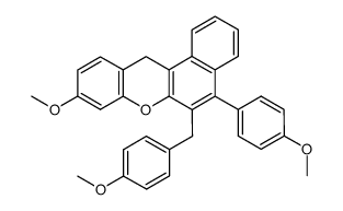 9-methoxy-6-(4-methoxybenzyl)-5-(4-methoxyphenyl)benzoxanthene Structure