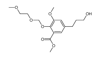 3-methoxy-2-[(2-methoxyethoxy)methoxy]-5-(3-hydroxypropyl)benzoic acid methyl ester结构式
