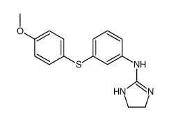 N-[3-(4-methoxyphenyl)sulfanylphenyl]-4,5-dihydro-1H-imidazol-2-amine结构式