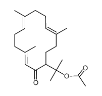 2-((3E,7E,11E)-4,8,12-trimethyl-2-oxocyclotetradeca-3,7,11-trien-1-yl)propan-2-yl acetate结构式