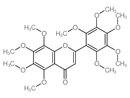 4H-1-Benzopyran-4-one,5,6,7,8-tetramethoxy-2-(2,3,4,5,6-pentamethoxyphenyl)-结构式