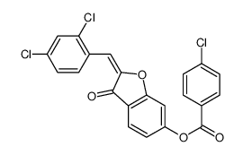 [2-[(2,4-dichlorophenyl)methylidene]-3-oxo-1-benzofuran-6-yl] 4-chlorobenzoate结构式