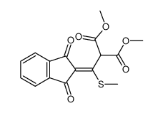 2-[(1,3-Dioxo-indan-2-ylidene)-methylsulfanyl-methyl]-malonic acid dimethyl ester Structure