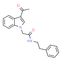 2-(3-Acetyl-1H-indol-1-yl)-N-(2-phenylethyl)acetamide Structure