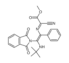 1-(methoxycarbonyl)-2-aza-1-cyano-3-phenyl-4-phthalimido-4-(tert-butylamino)buta-1,3-diene Structure
