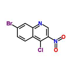 7-Bromo-4-chloro-3-nitroquinoline Structure