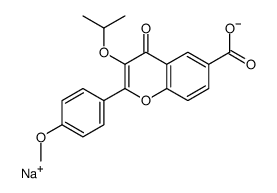 sodium,2-(4-methoxyphenyl)-4-oxo-3-propan-2-yloxychromene-6-carboxylate结构式