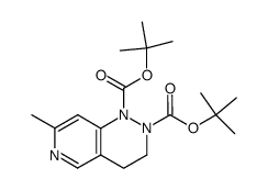 7-methyl-3,4-dihydro-pyrido[4,3-c]pyridazine-1,2-dicarboxylic acid di-tert-butyl ester结构式