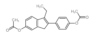 1H-Inden-6-ol,2-[4-(acetyloxy)phenyl]-3-ethyl-, 6-acetate结构式
