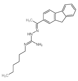 1-[1-(9H-fluoren-2-yl)ethylideneamino]-2-hexyl-guanidine Structure