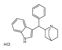 3-[1-azabicyclo[2.2.2]octan-2-yl(phenyl)methyl]-1H-indole,hydrochloride结构式
