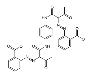 methyl 2-[[1-[4-[[2-[(2-methoxycarbonylphenyl)diazenyl]-3-oxobutanoyl]amino]anilino]-1,3-dioxobutan-2-yl]diazenyl]benzoate结构式