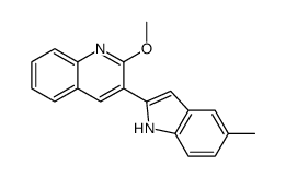2-methoxy-3-(5-methyl-1H-indol-2-yl)quinoline结构式