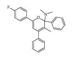 2-Dimethylamino-6-(4-fluor-phenyl)-3-methyl-2,4-diphenyl-2H-pyran Structure