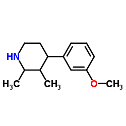 Piperidine, 4-(m-methoxyphenyl)-2,3-dimethyl- (8CI) Structure