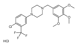 1-[4-chloro-3-(trifluoromethyl)phenyl]-4-[(3,4,5-trimethoxyphenyl)methyl]piperazine,hydrochloride Structure