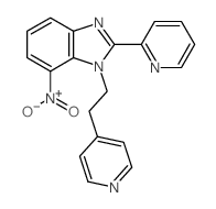 7-nitro-2-pyridin-2-yl-1-(2-pyridin-4-ylethyl)benzoimidazole结构式