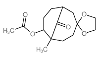 (6'-methyl-10'-oxospiro[1,3-dioxolane-2,3'-bicyclo[4.3.1]decane]-7'-yl) acetate结构式