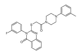 3-(3-fluorophenyl)-2-[2-[4-(3-methylphenyl)piperazin-1-yl]-2-oxoethyl]sulfanylquinazolin-4-one Structure