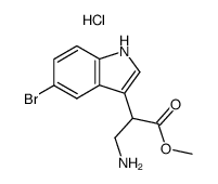 methyl 3-amino-2-(5-bromo-1H-indol-3-yl)propanoate hydrochloride结构式