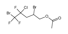 5-acetoxy-1,4-dibromo-2-chloro-1,1,2-trifluoro-pentane结构式