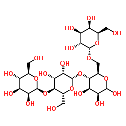 α-D-Galactopyranosyl-(1->6)-[β-D-mannopyranosyl-(1->4)-β-D-mannopyranosyl-(1->4)]-D-mannopyranose结构式