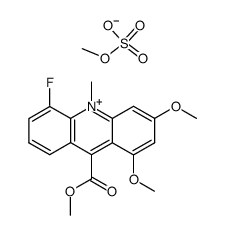 methosulfate de 5-fluoro-1,3-dimethoxy-9-methoxycarbonyl-10-methylacridinium结构式