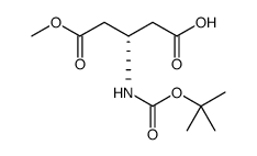 Pentanedioic acid, 3-[[(1,1-dimethylethoxy)carbonyl]amino]-, 1-methyl ester, (3S)结构式