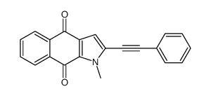 1-methyl-2-(2-phenylethynyl)benzo[f]indole-4,9-dione结构式
