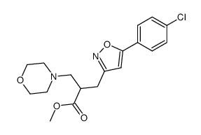 3-[5-(4-chlorophenyl)isoxazol-3-yl]-2-(morpholin-4-ylmethyl)propionic acid methyl ester Structure