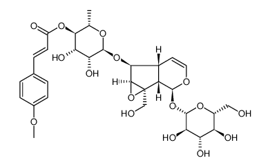 6-O-((4''-O-(p-methoxy-trans-cinnamoyl))-α-L-rhamnopyranosyl)catalpol结构式