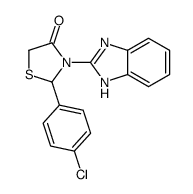 3-(1H-benzimidazol-2-yl)-2-(4-chlorophenyl)-1,3-thiazolidin-4-one Structure